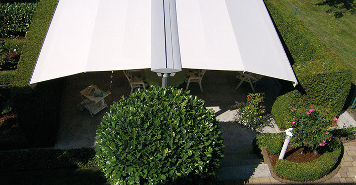 Beispielfoto freistehende Markisen