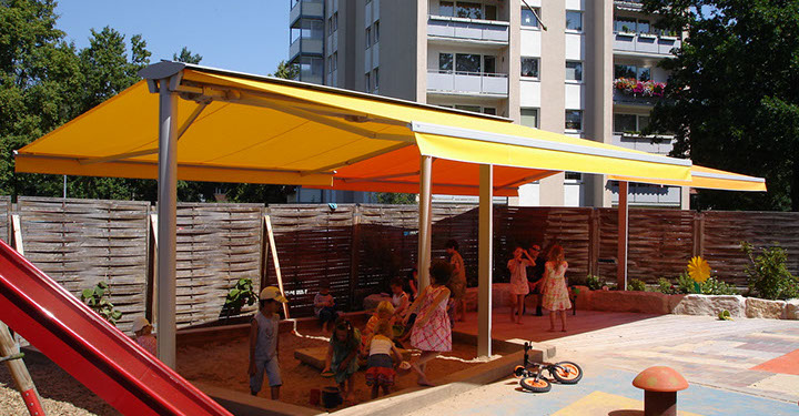 Beispielfoto freistehende Markisen