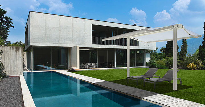 Beispielfoto freistehende Markisen