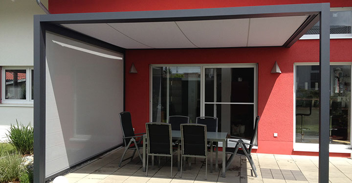 Beispielfoto freistehende Markisen