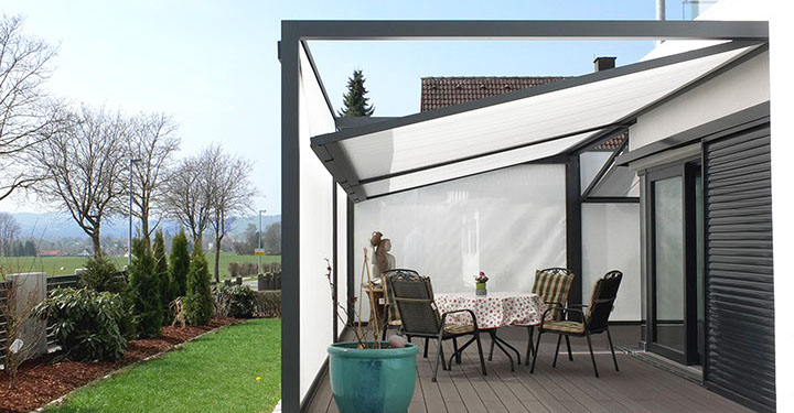 Beispielfoto freistehende Markisen