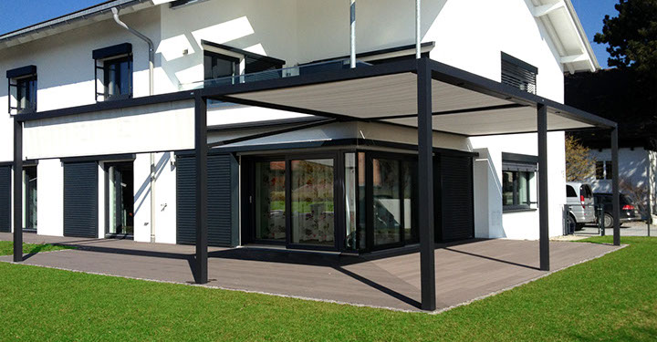 Beispielfoto freistehende Markisen