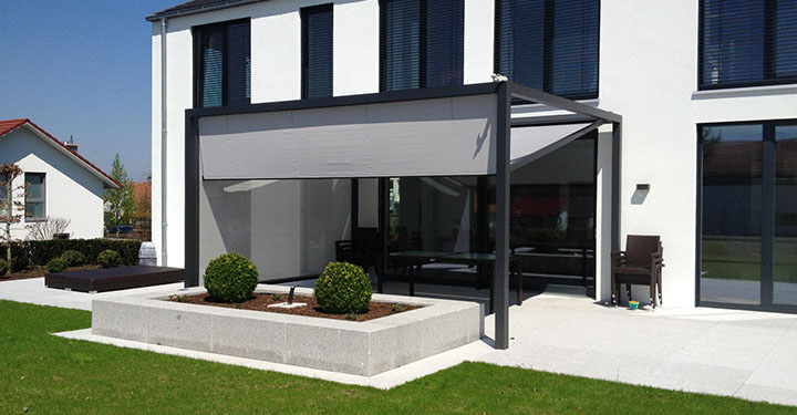 Beispielfoto freistehende Markisen